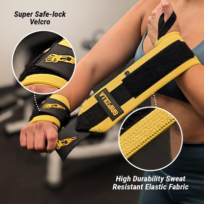 GRIPZILLA Wrist Wraps for Weightlifting Men/Women