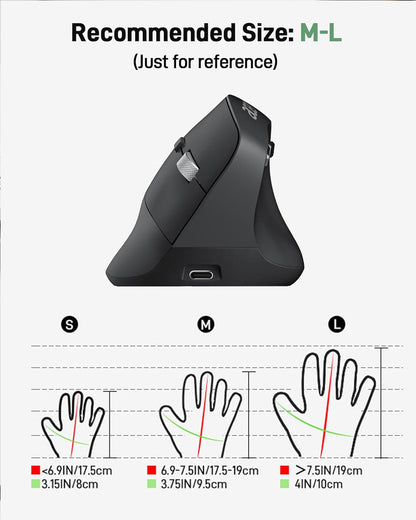 acer Wireless Mouse, 1200 DPI Computer Mouse for Laptop with 2.4GHz USB A Receiver, 5 Buttons Compatible for Windows, macOS, Android (Black)