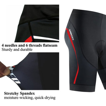 Bicycle Shorts for Men Padded Compression Bike Underwear with Padding Cyclist Gear US L Red