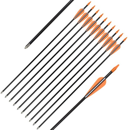 Elong Fiberglass Arrows Archery 26 Inch Target Shooting Practice Safetyglass Recurve Bows Suitable for Youth Children Woman Beginner (12 pcs)