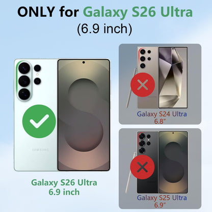 KEZiHOME case for Samsung Galaxy S26 Ultra Magnetic 2 in 1 Detachable Wallet Kickstand Genuine Leather[RFID Blocking] Card Slots Wireless Charging Cover for Galaxy S26 Ultra