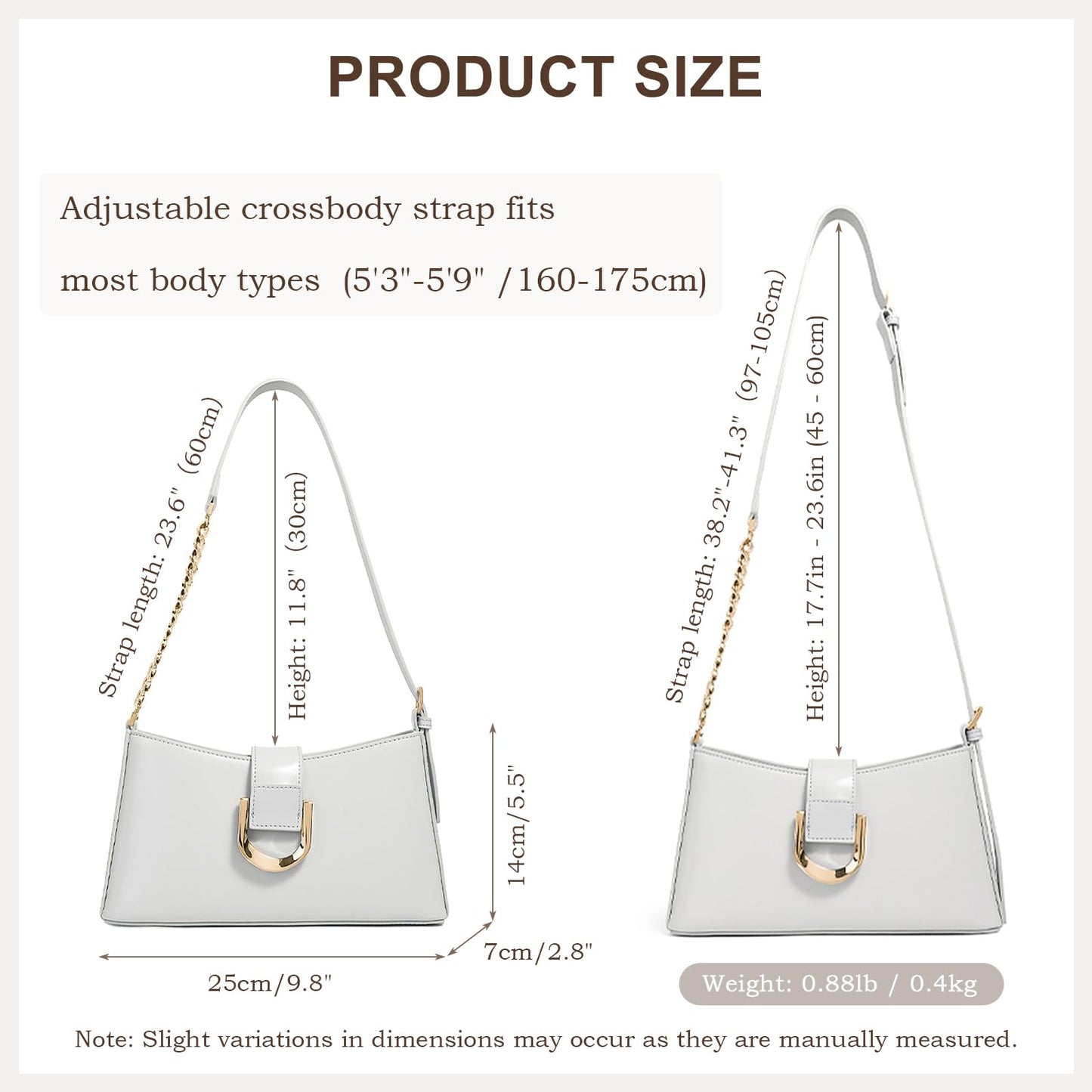 MFFOR Leather Purses for Women, Shoulder Handbags, Small Crossbody Bag