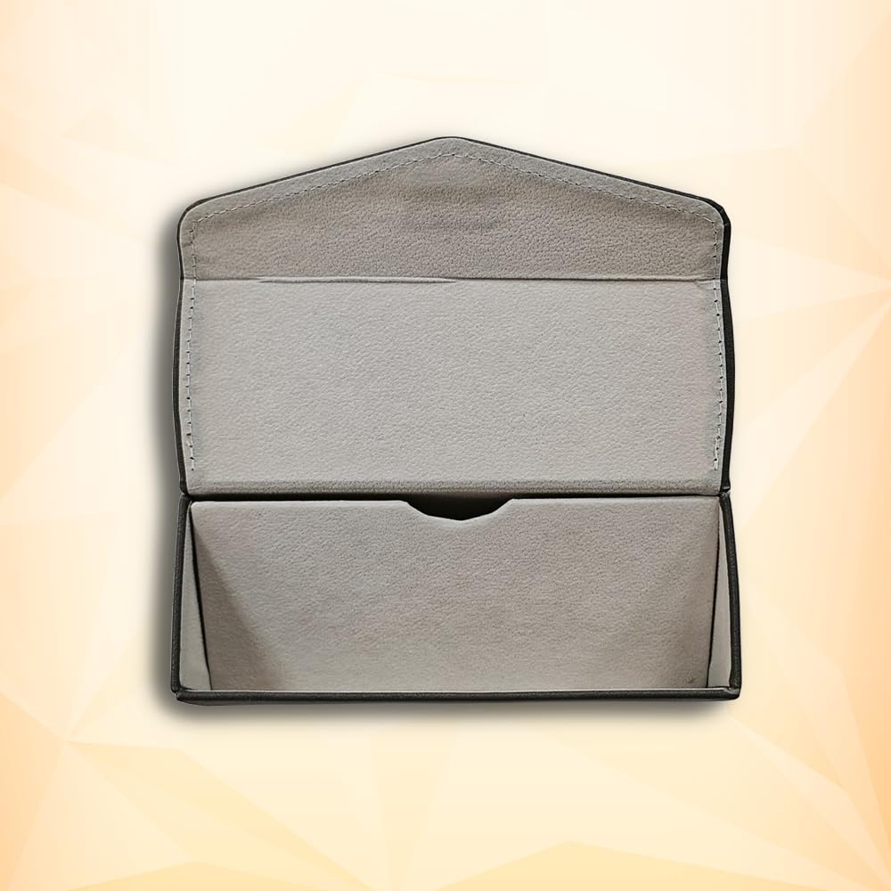 TRISKEL EYEWEAR Handmade Double Sunglasses Case, Premium PU Leather with Soft Flocking Lining (Warm Charcoal)