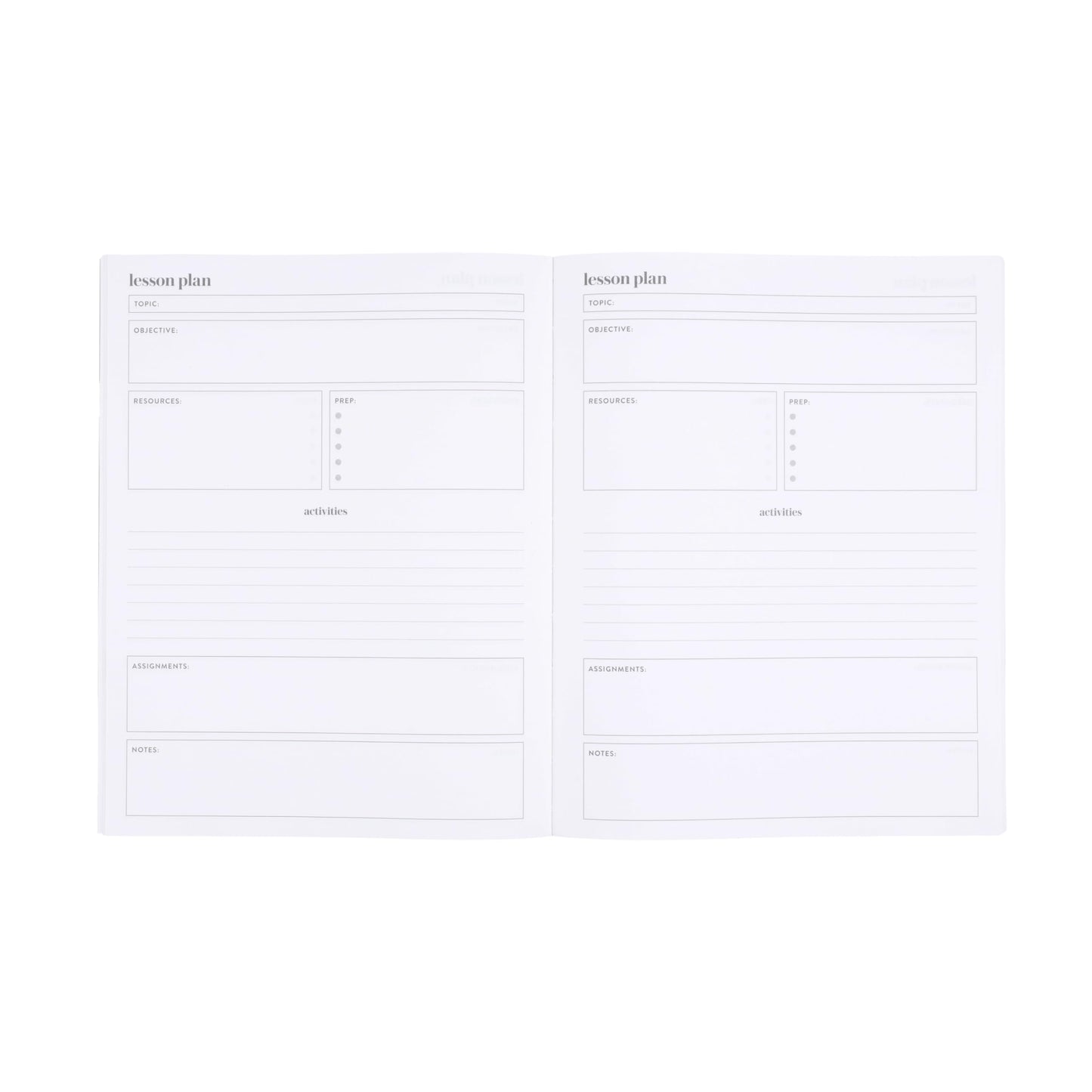 Erin Condren Teacher Workbook, Teacher Planner Companion, Lesson Planning Notebook, Layflat and Lightweight Japanese-Style Notebook, Stylish Hexagon Linen Texture Covers