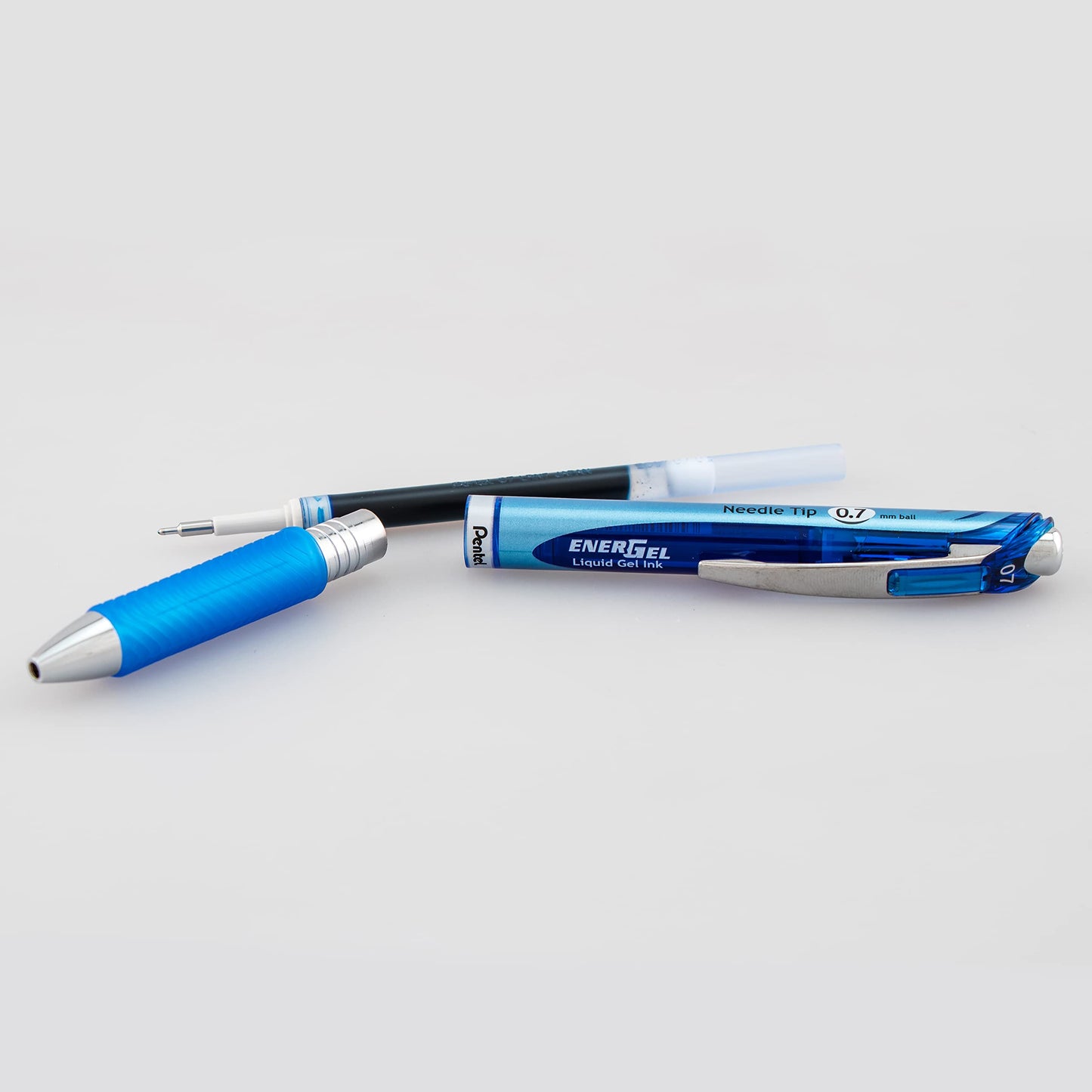 Pentel EnerGel RTX Retractable Premium Liquid Gel Pen, (0.7mm) Needle Tip, Ultra Smooth, Medium Line, Blue Ink 10 Pack, BLN77BP10C