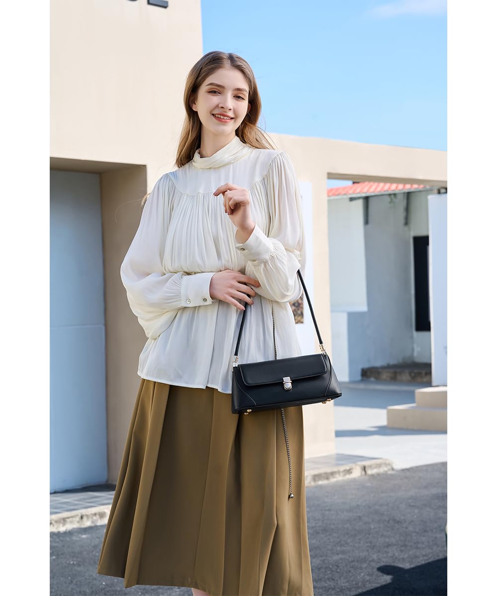 WSRYDJDL Shoulder Bags for Women Vintage Handbag Retro Classic Small Purse Cute Hobo Tote Handbag Mini Clutch Purse (Black)