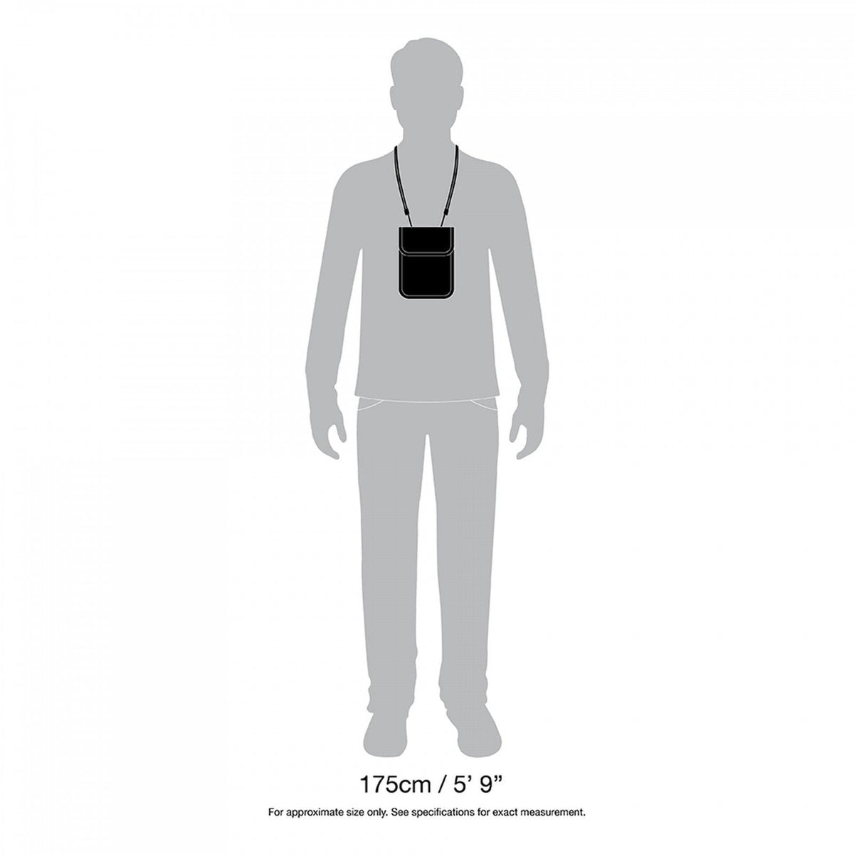 Pacsafe Coversafe X75 Anti-Theft RFID Blocking Neck Pouch, Black