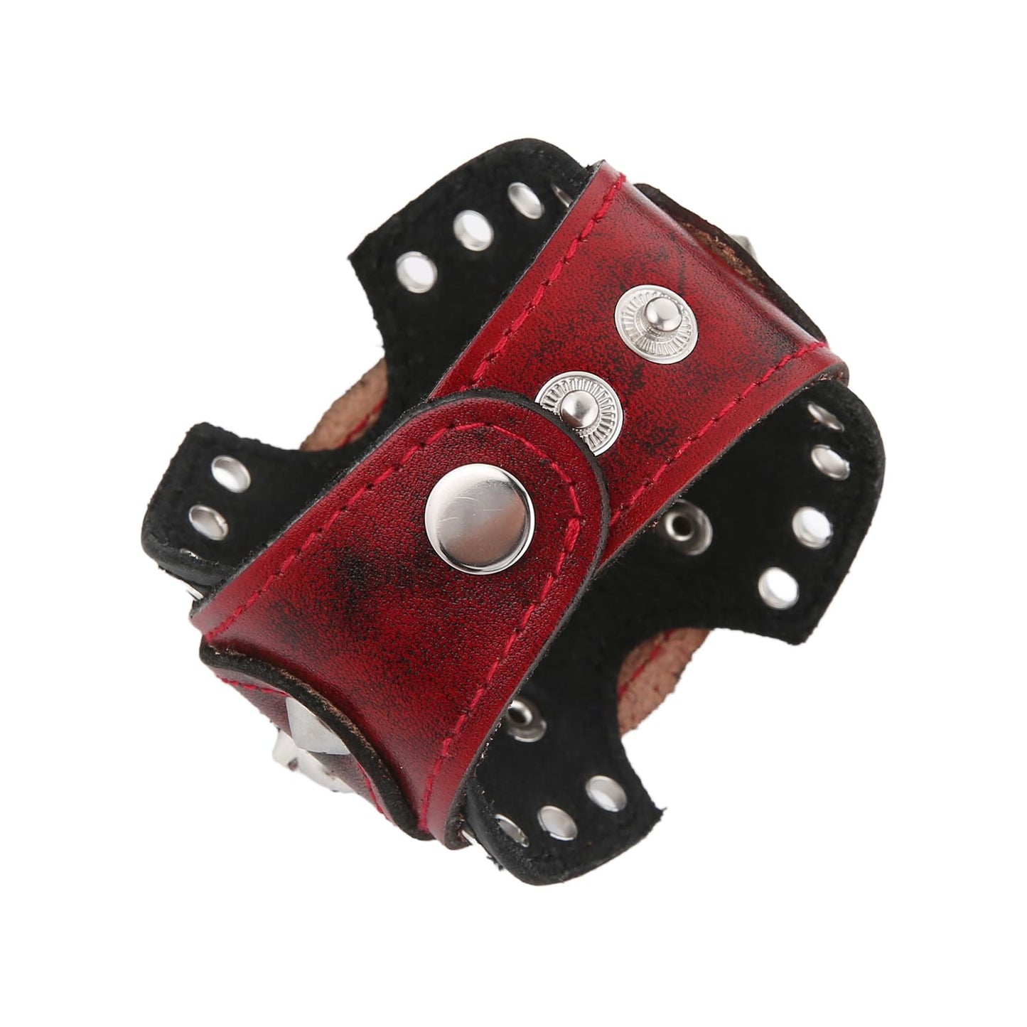 HZMAN Leather Bracelets Retro Men's Leather Cuff Bracelet Adjustable Wide Wristband Bracelet Jewelry Gift