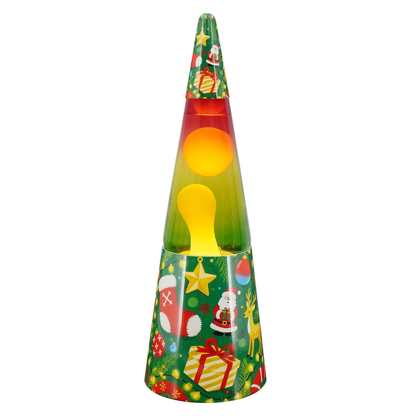 16inch Christmas Liquid Motion Lamp, Flowing Relaxation Dynamic Lighting, Home Decor Serenity Entertainment Lamp, Meditation Night Light Home Decor, Gift for Adults and Children, Christmas Base.