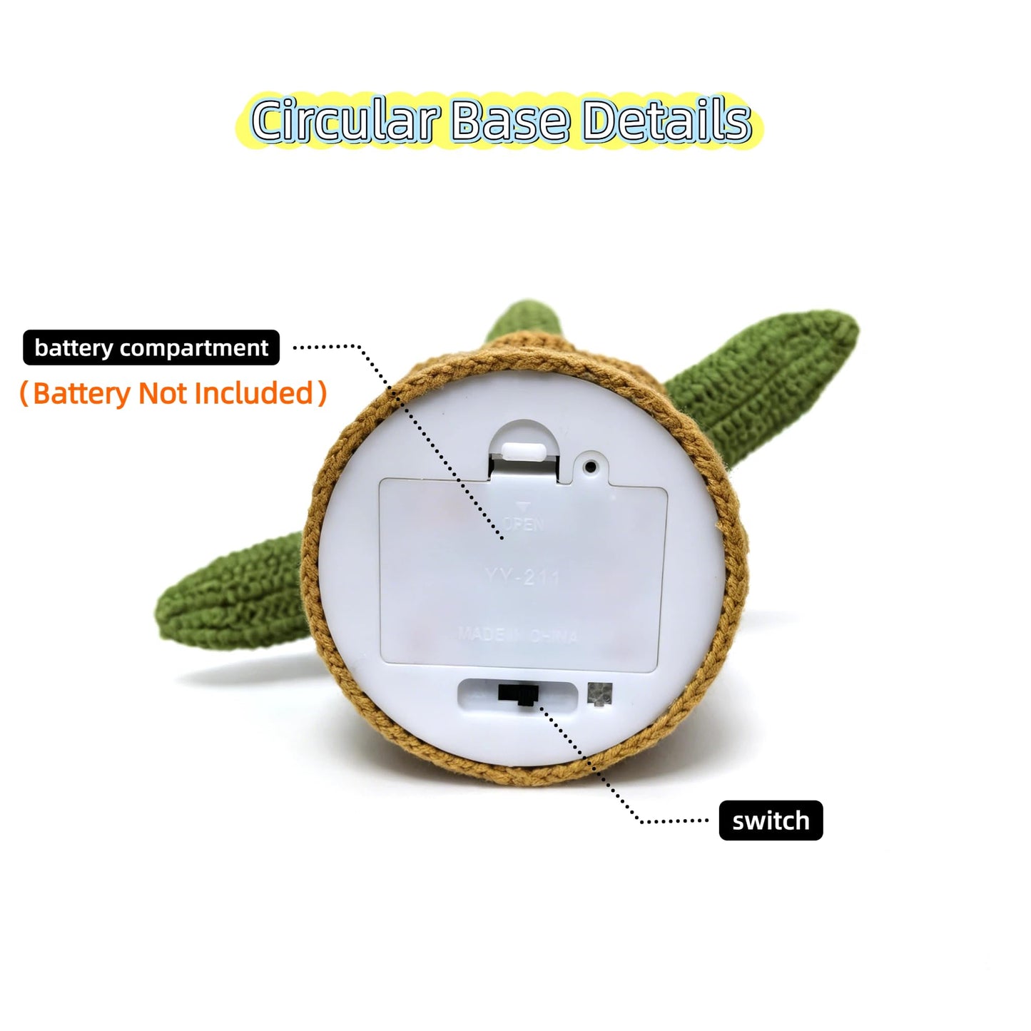 Handmade Crochet Lily of the Valley Lamp, Artificial Flower Night Light with 9 Flowers, Warm LED Crochet Plant Decor for Bedroom, Ideal Gift for Mother's Day, Christmas, Valentine's Day (White)