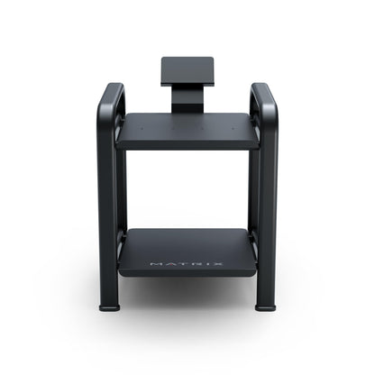 Matrix Fitness Dumbbell Storage Rack | Organized Gym Equipment with Easy Dumbbell Access and Accessory Storage | Integrated Device Holder for Added Functionality
