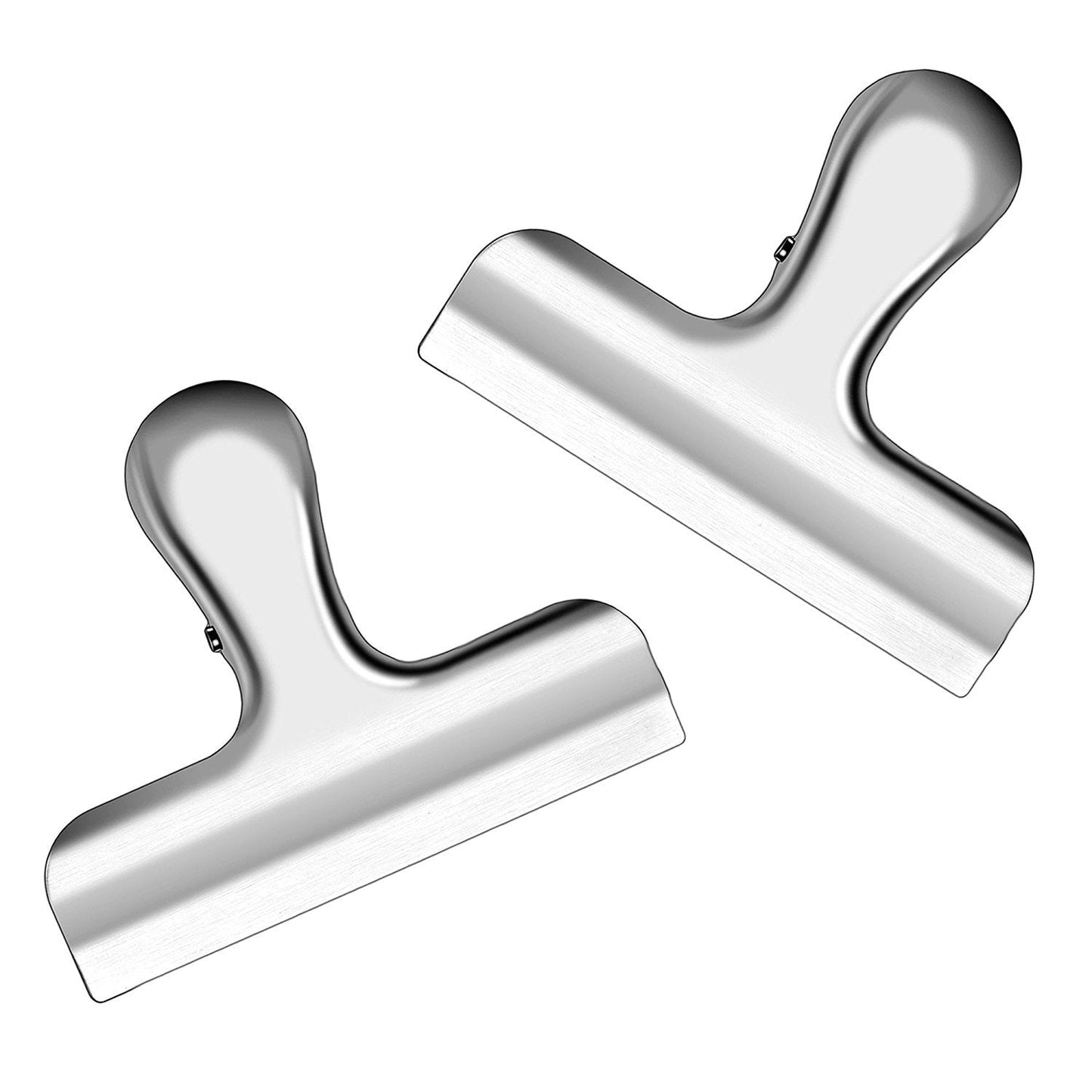 10PCS Wide Metal Chip Clips 3 Inch, Snack Food Bag Sealing Clips, Stainless Steel Paper Clamps Heavy Duty for Kitchen Food Packages and Office