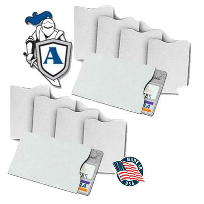 Semper Paratus Gear TYVEK Credit Card Sleeves Protectors 100% MADE IN USA - For Travel wallet or purse. RFID Blocking 13.56 Blank White SPG-TYVEK-RFID-CCP Semper Paratus