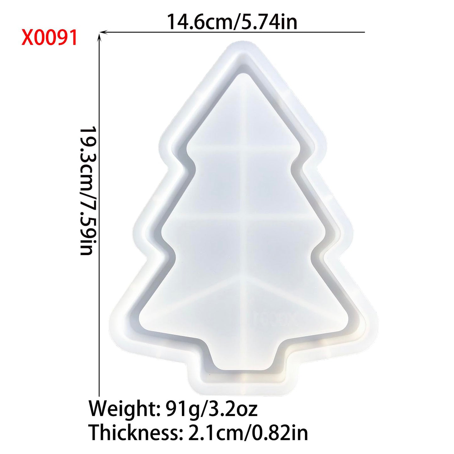 Christmas Tree Tray Resin Silicone molds, Christmas Decoration Ornaments, Candy and Snack Plate Casting Mould, Storage Plate epoxy Resin Silicone Mold