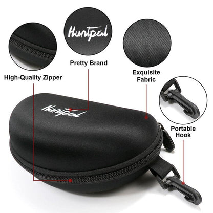 HUNTPAL Shooting Glasses Shooter Safety Hunting Sunglasses with 4 Interchangeable Lenses, Impact & Scratch-Resistant Eye Protection Half-Frame Goggles for Hunter