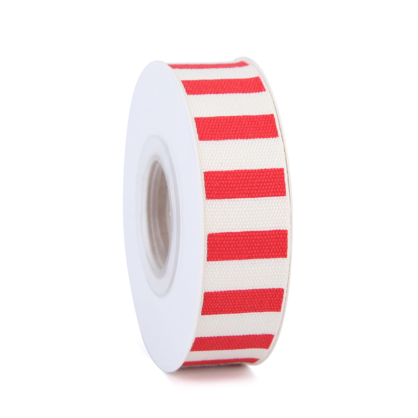 Meseey 4 Rolls 20 Yards 5/8 Inch Christmas Candy Peppermint Ribbon Red and White Stripe Cotton Ribbons for Gift Wrapping, Wreath,Tree Decoration, Outdoor Deco (Red)