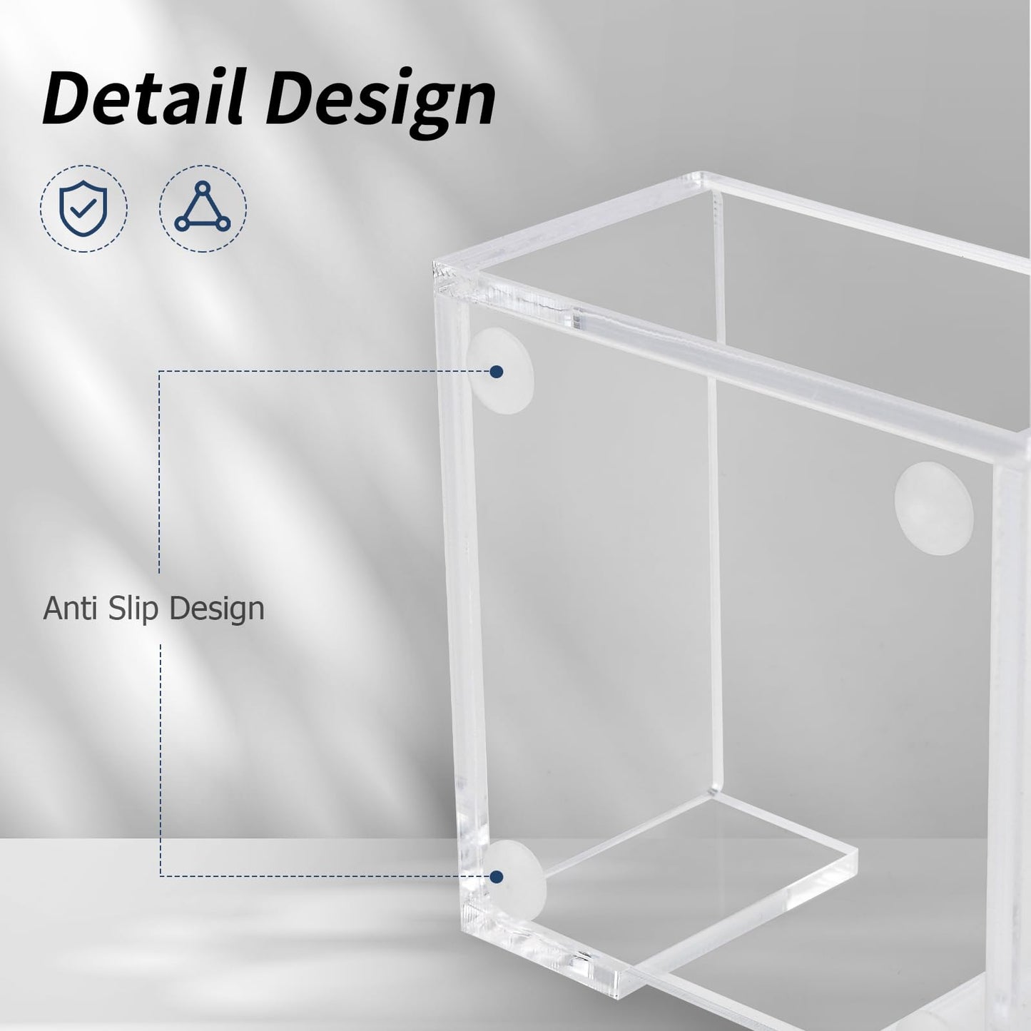 Acrylic Sticky Note Holder, 3 x 3 Crystal Clear Acrylic Notepad Holder Sticky Note Dispenser for Dorm Room and Office Desk Organizer