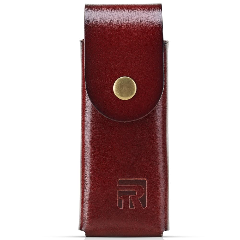 Leather Multitool Sheath Compatible with Leatherman Wave and Wave Plus Ultra Durable Full Grain Leather Tool Multi Tool Holster for Belt Solid Rivets - Belt Accessories for Men (BROWN, MEDIUM)