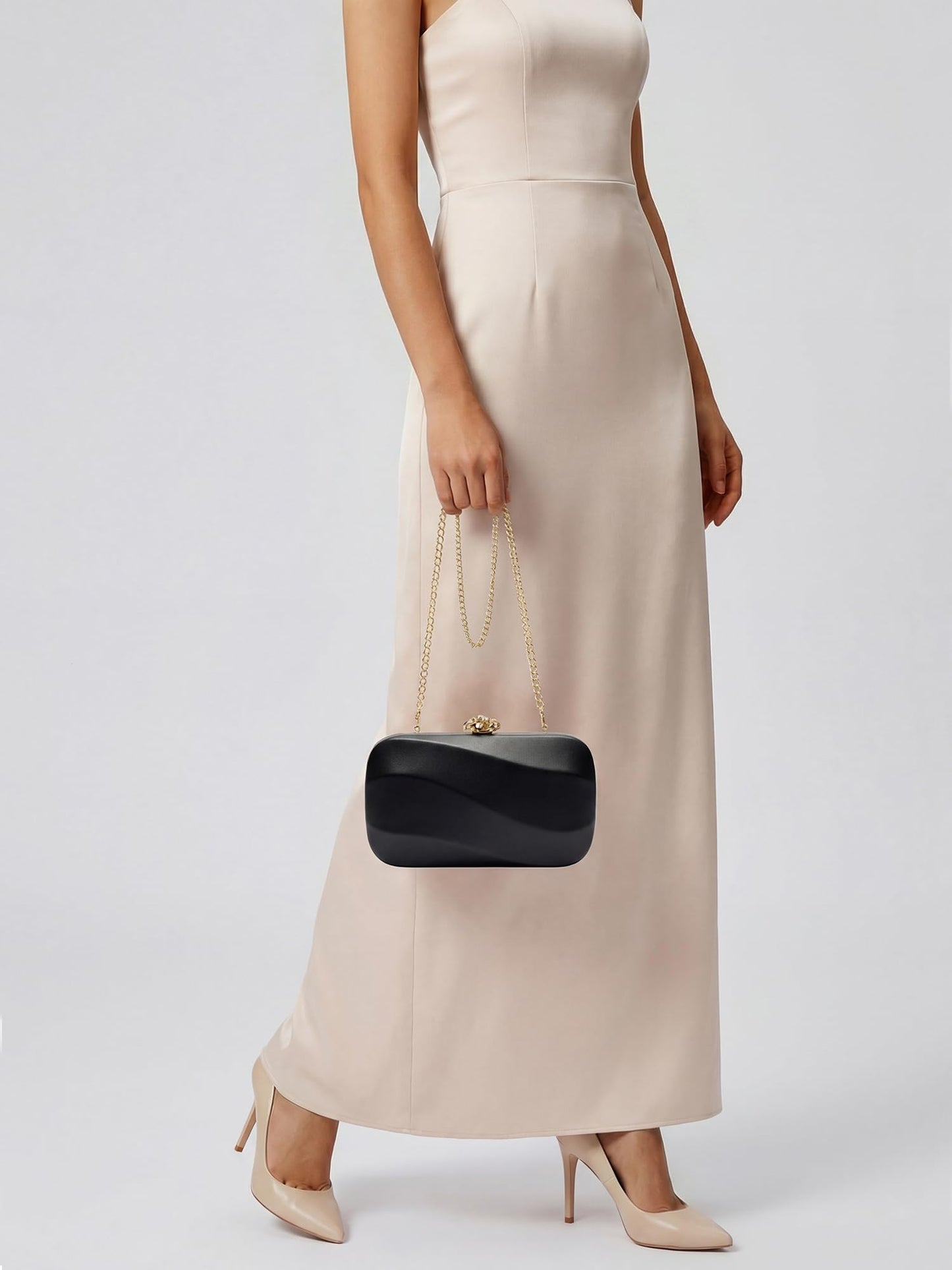 CHUNLI Clutch Purses for Women, Evening Bag Crossbody Bag with Chain, Clutch Bag Handbags for Formal Wedding Dressy Party