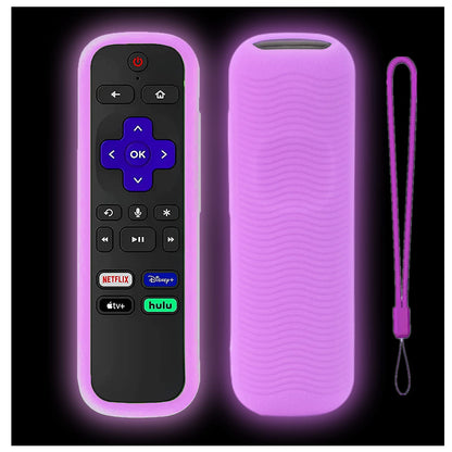 Silicone Protective Controller Cover fits for Roku TV Voice Remote | Element Roku | Westinghouse Roku TV Controller Cover,Glow in The Dark