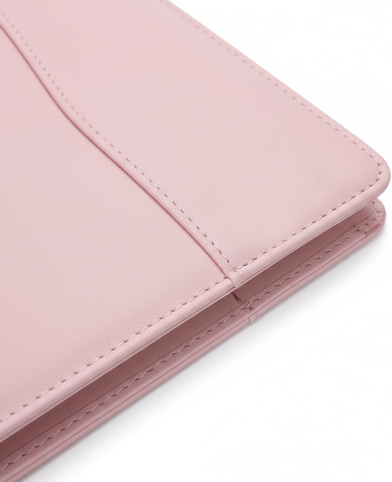 PU Leather Portfolio Folder with 30 Pages Paper Padfolio Business Organizer Document Planner Binder Storage Pocket for Legal Pad Holder Paperwork Phone Men Women (A5, Pink)