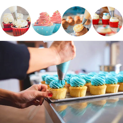 JAYVAR 5 Large Piping Tips Set - 5 Different Frosting Tips for Cake Decorating - Cupcake Pastry Tips for Cookies Cake Decorating Piping Tips Model 1A 1E 348 347 356