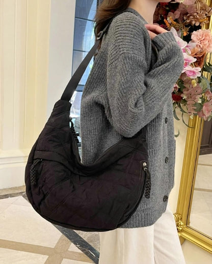 Nylon Crescent Crossbody Bag for Women Shoulder Tote Handbag Casual Sling Bag Dumpling Purse Bag for Outdoor Travel