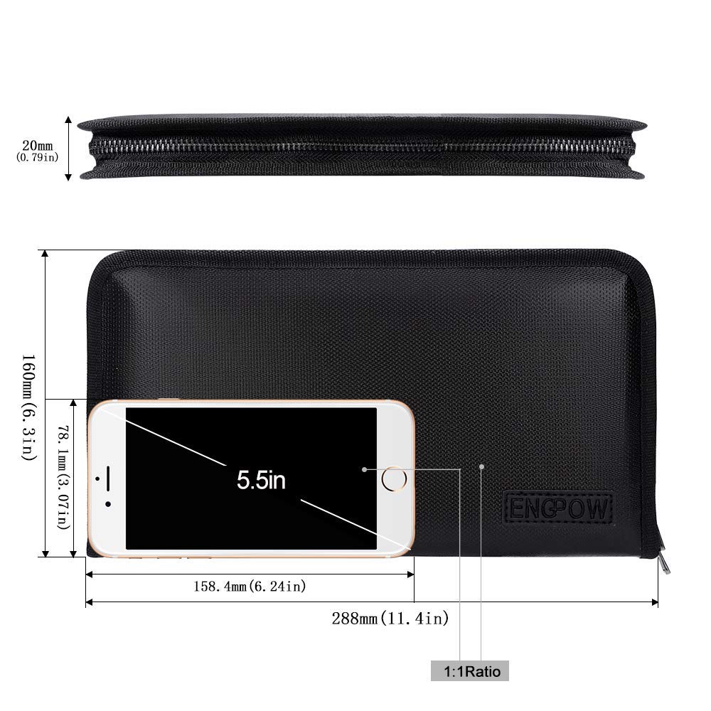 ENGPOW Expanding File Folder (11.4"x6.7") A5 Size Document Organizer Fireproof Money Bag 13 Pockets Zipper Closure Portable Filing Wallet Holder Storage for Check,Bill,Receipts,Tickets