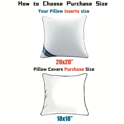 Siluvia 20"x20" Pillow Inserts Set of 2 Decorative Square Square Throw 20 Pillows with 100% Cotton Cover for Sofa, Couch, and Bed - White