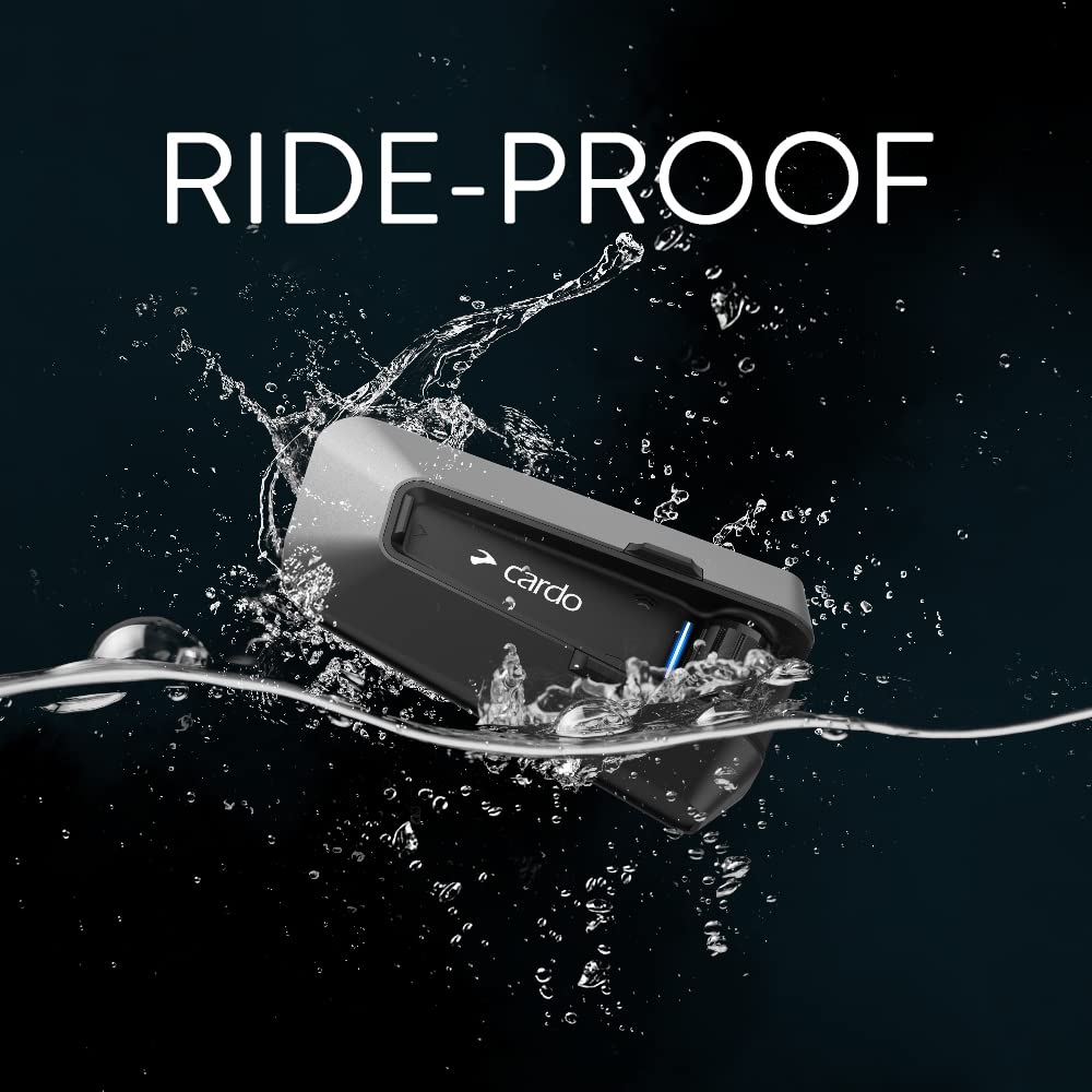 Cardo PACKTALK Edge Motorcycle Bluetooth Communication System Headset Intercom - Dual Pack