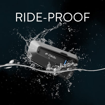 Cardo PACKTALK Edge Motorcycle Bluetooth Communication System Headset Intercom - Dual Pack