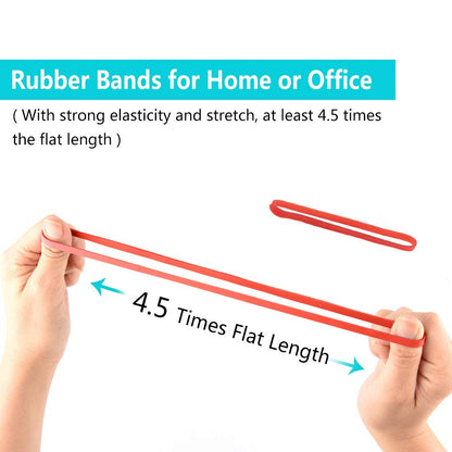 Coopay 180 Pieces Large Rubber Bands Bulk, 8 Inches Heavy Duty Strong Elastic Bands for Office Supply School Home, Securing Trash Can Garbage Cans, File Folders (Red)
