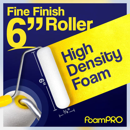 FoamPRO 163-P, 165-5 | 4” Fine Finish Foam Roller Refills (5 Pack) | Foam Paint Roller Covers | Home Painting Supplies & Paint Tools