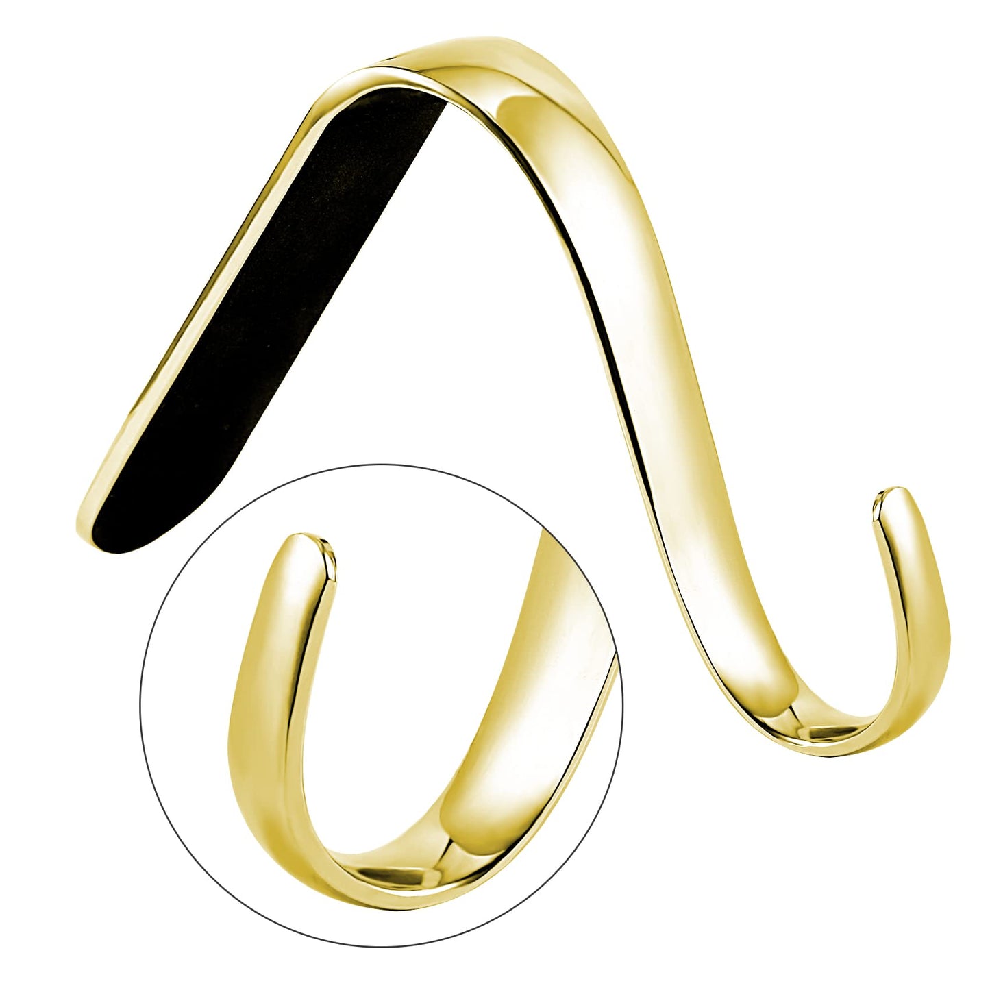 Sunshane 6 Pieces Christmas Stocking Holders Mantel Hanger Hooks Xmas Mantle Grips Set Safety Hang Stocking Clips for Christmas Party Decoration (Gold)