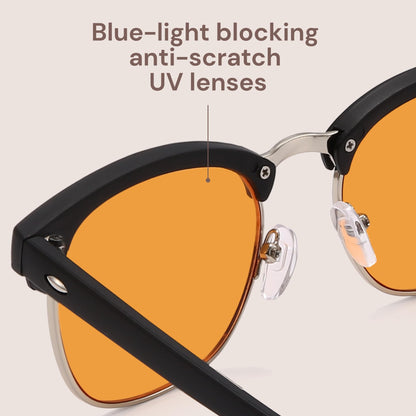 racico Computer Blue Light Blocking Glasses Blue Light Glasses Men Women, Anti Blu-Ray Clear Gaming Glasses Lenses