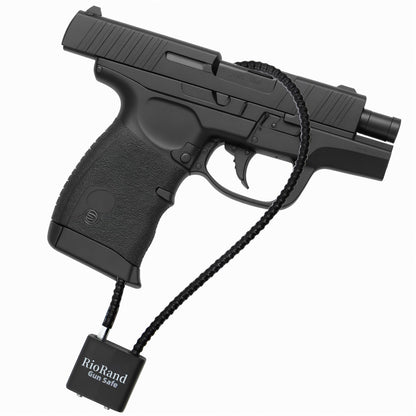 RioRand Keyed Alike Cable Gun Lock 8.5" & 15", Safety Lock Compatible with Pistols, Rifles & Shotguns for Home & Firearm Storage (Jet, 15 Inch, 8.5"/15" Cable Gun Lock Family)