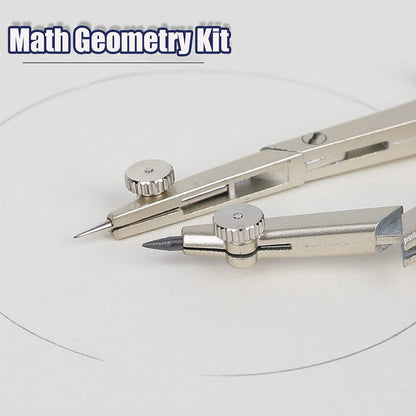 13 Pcs Compass and Protractors Set Math Compass Geometry Tool Metal Geometry Kit Precision Drawing Tool Circle Triangle Ruler Protractor with Storage Case for Kids Architects Engineers Students
