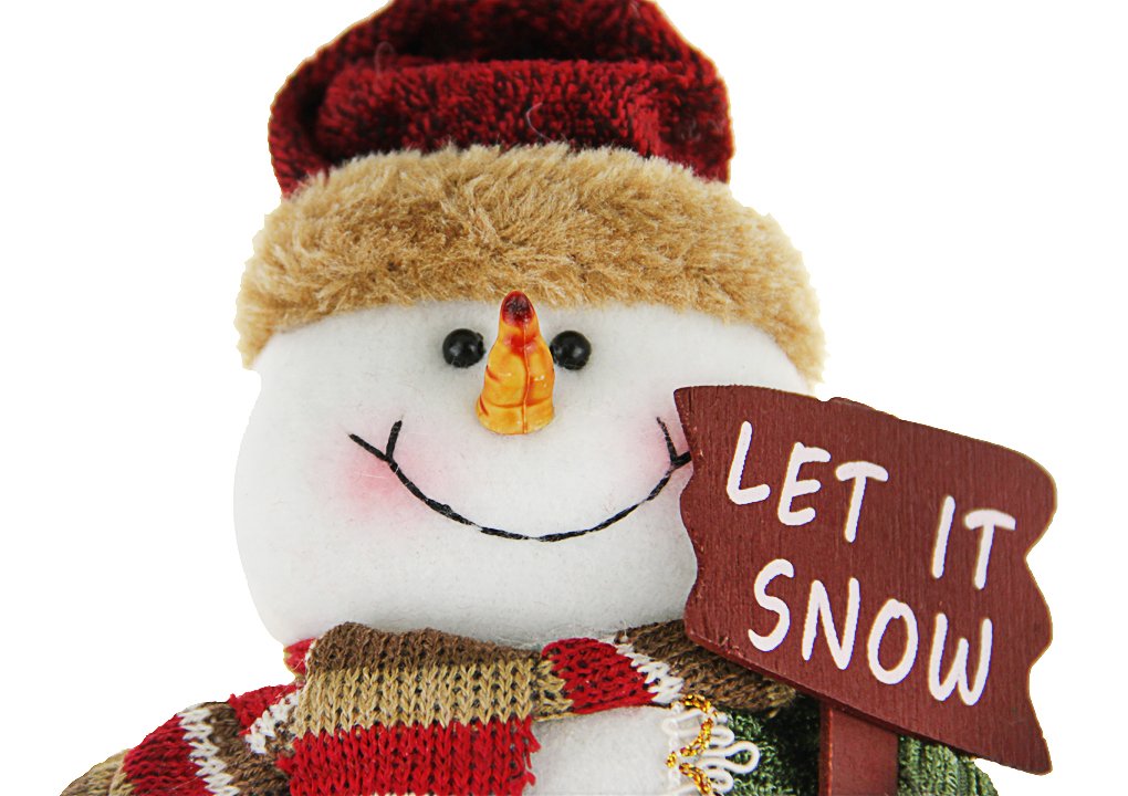 BXT Christmas Holiday Decor Plush Shelf Sitter Sitting Snowman Santa Claus Gift Cute Home Decoration Craft