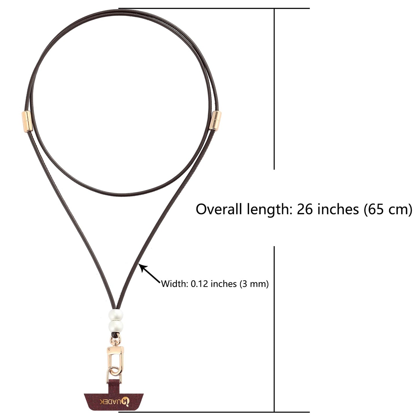 HUADEK 2-in-1 Utility Lanyard phone strap wrist strap-Leather