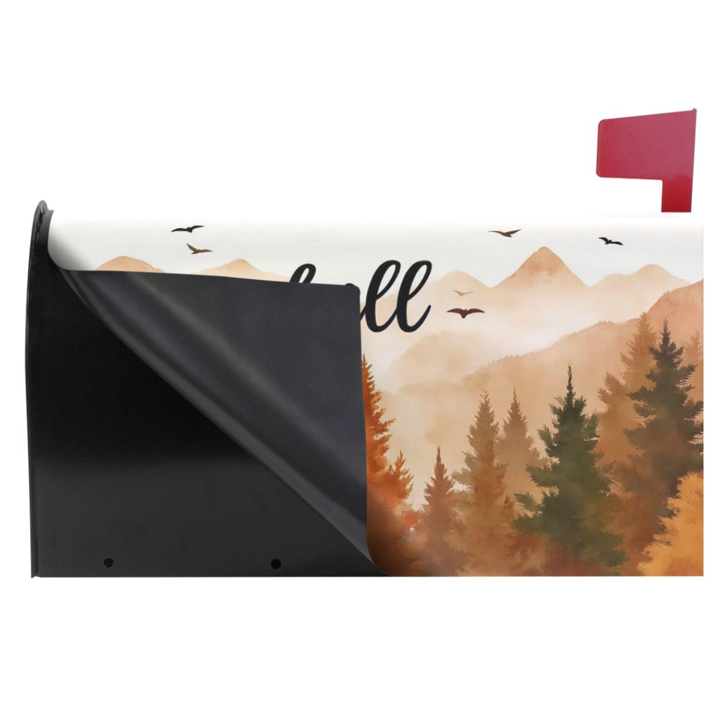 Wamika Hello Fall Forest Magnetic Mailbox Covers Autumn Pine Tree Mailbox Cover Over Size Full Magnet Garden Yard Porch Mail Boxes Cover Holiday Decorations 25" L x 21" W