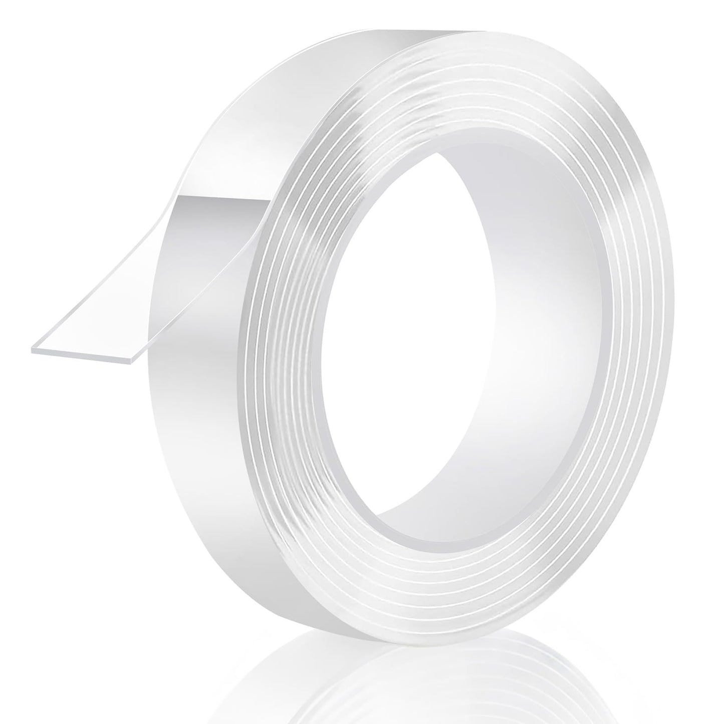 Double Sided Tape Heavy Duty, Removable Nano Double Sided Adhesive Tape, Clear Mounting Tape Picture Hanging Adhesive Strips Waterproof for Walls Photo Crafts Carpet Poster, 1" x 16.5FT