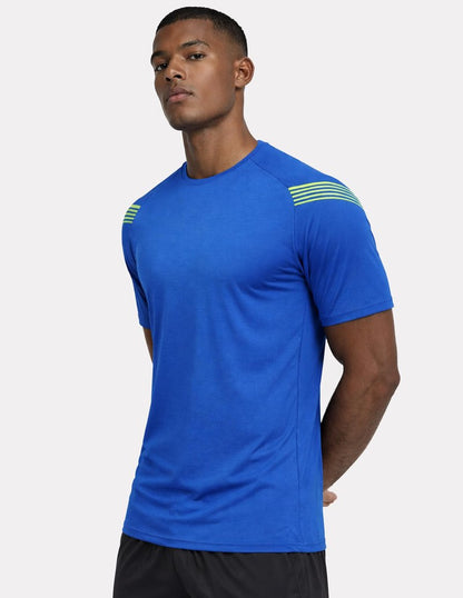 5 Pack Men’s Active Quick Dry Crew Neck T Shirts | Athletic Running Gym Workout Short Sleeve Tee Tops Bulk (Set 2, Small)