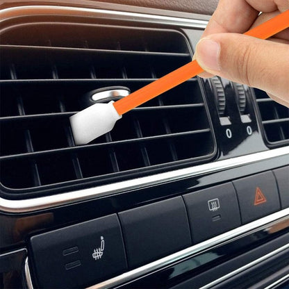 Foam Cleaning Swabs - Lint-Free Precision Swabs for Electronics, Camera & Lens Cleaning | 200pcs Orange