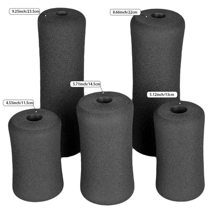 OTFAITP Sponge Foam Foot Pad Roller Pair, Used for Replacing Gym Exercise Equipment, Suitable for 1-inch Rod (Foam 5.12" X 2.76" Od X 0.87" Id)