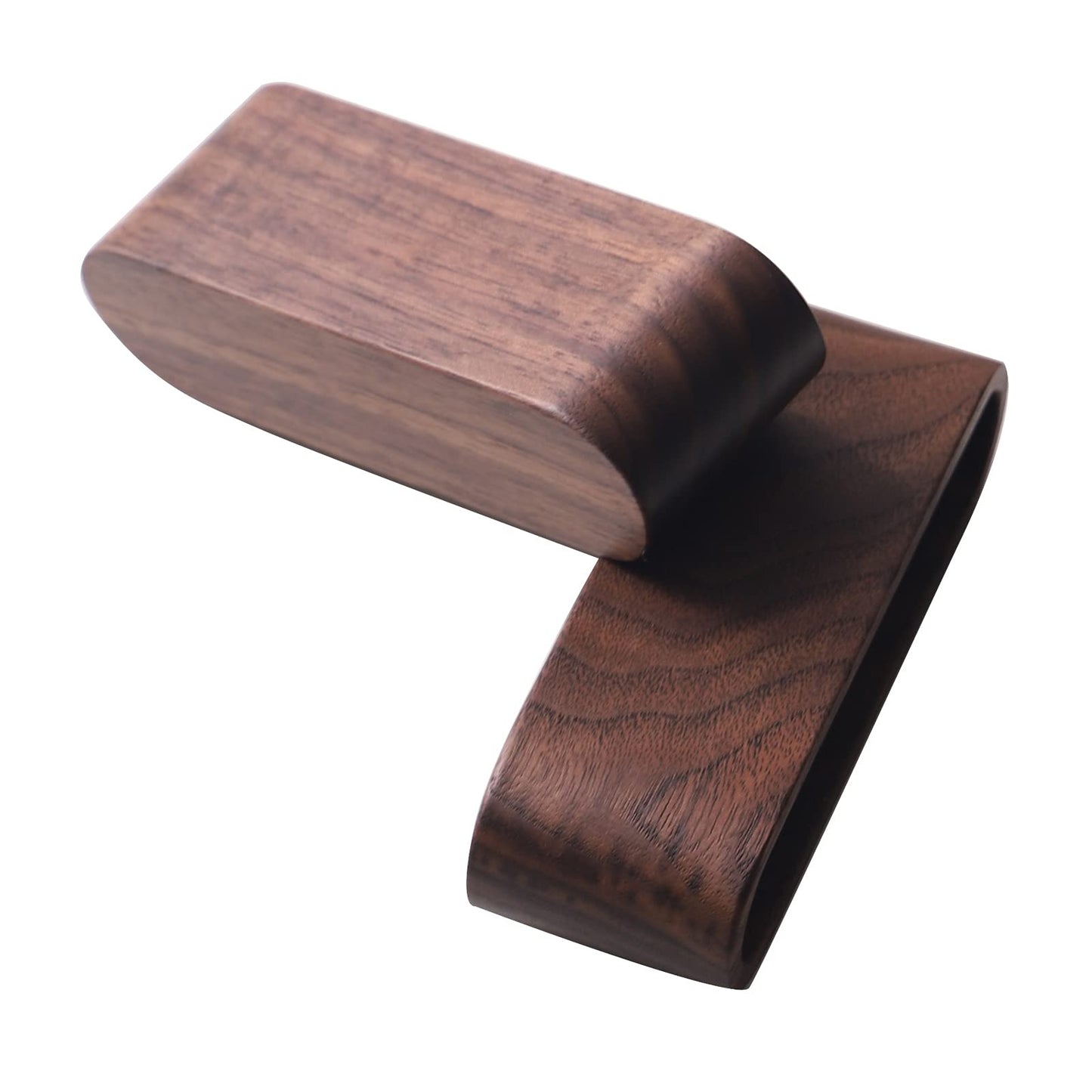 muso wood Business Card Holder for Desk Wooden Display Business Card Stand for Office Tabletop 4 Pack (Walnut)