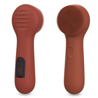 Silicone Face Scrubber, NågraCoola CLIE 2.0 Facial Cleansing Brush, Rechargeable, Waterproof Face Scrub Brush for Cleansing, Exfoliating, Massaging, Electric Facial Exfoliator for Women & Men - Black