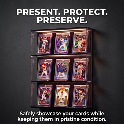 Magnetic Card Holder for Trading Cards | 35pt 100 Count | One Touch Card Holders Magnetic Protector Case Clear Acrylic for Sports, TCG, and Collectible Cards