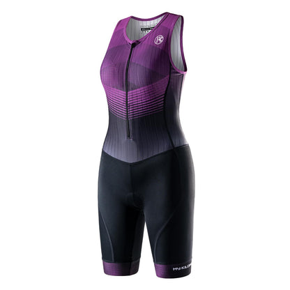 MY KILOMETRE Women's Triathlon Suit | One-Piece Padded Tri Suit with UPF 50+ Quick Dry for Triathlon Racing & Training (Purple XX-Large)