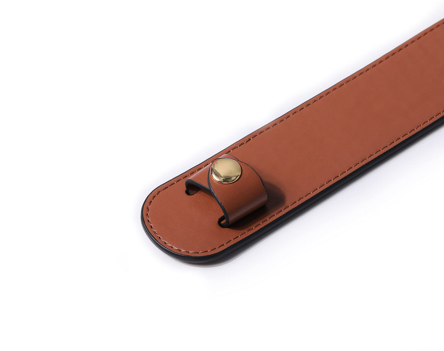 GOXTECH Leather Shoulder Strap Pad for Designer Trendy Bags (Caramel colour)