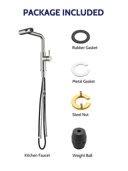 Kitchen Faucet with Pull Down Sprayer, High Arc Single Handle Stainless Steel Kitchen Sink Faucet with Sprayer for Rv Camper, Matte Black